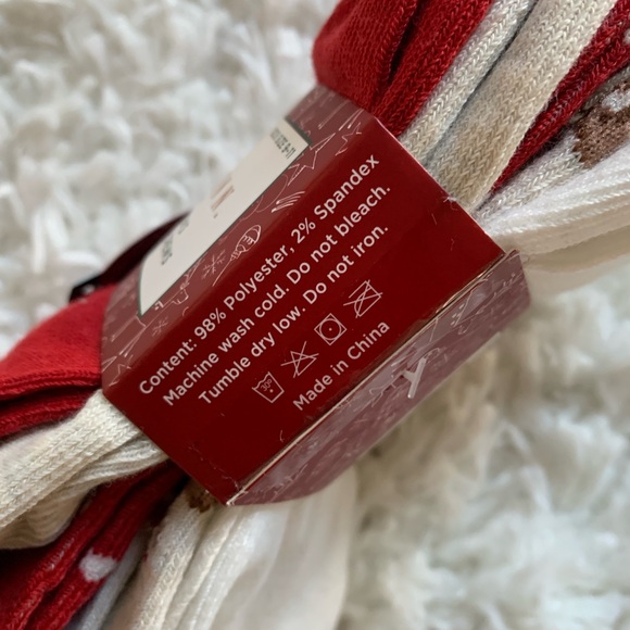 Rae Dunn Cushioned Mid Crew Christmas Socks - 5 Pairs - Furry & Bright - Picture 8 of 8